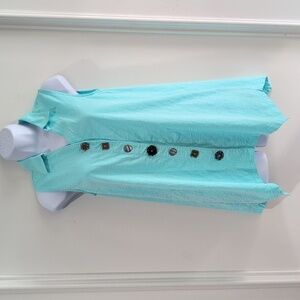 Soft Surroundings Turquoise XL Top, Casual Women's Blouse